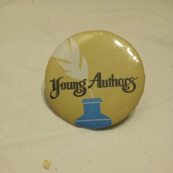 Four Vintage Author/Reading Button Pins - Picture 3 of 6